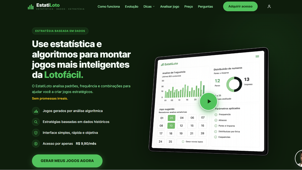 EstatiLoto – Statistical Lotofácil Game Generator